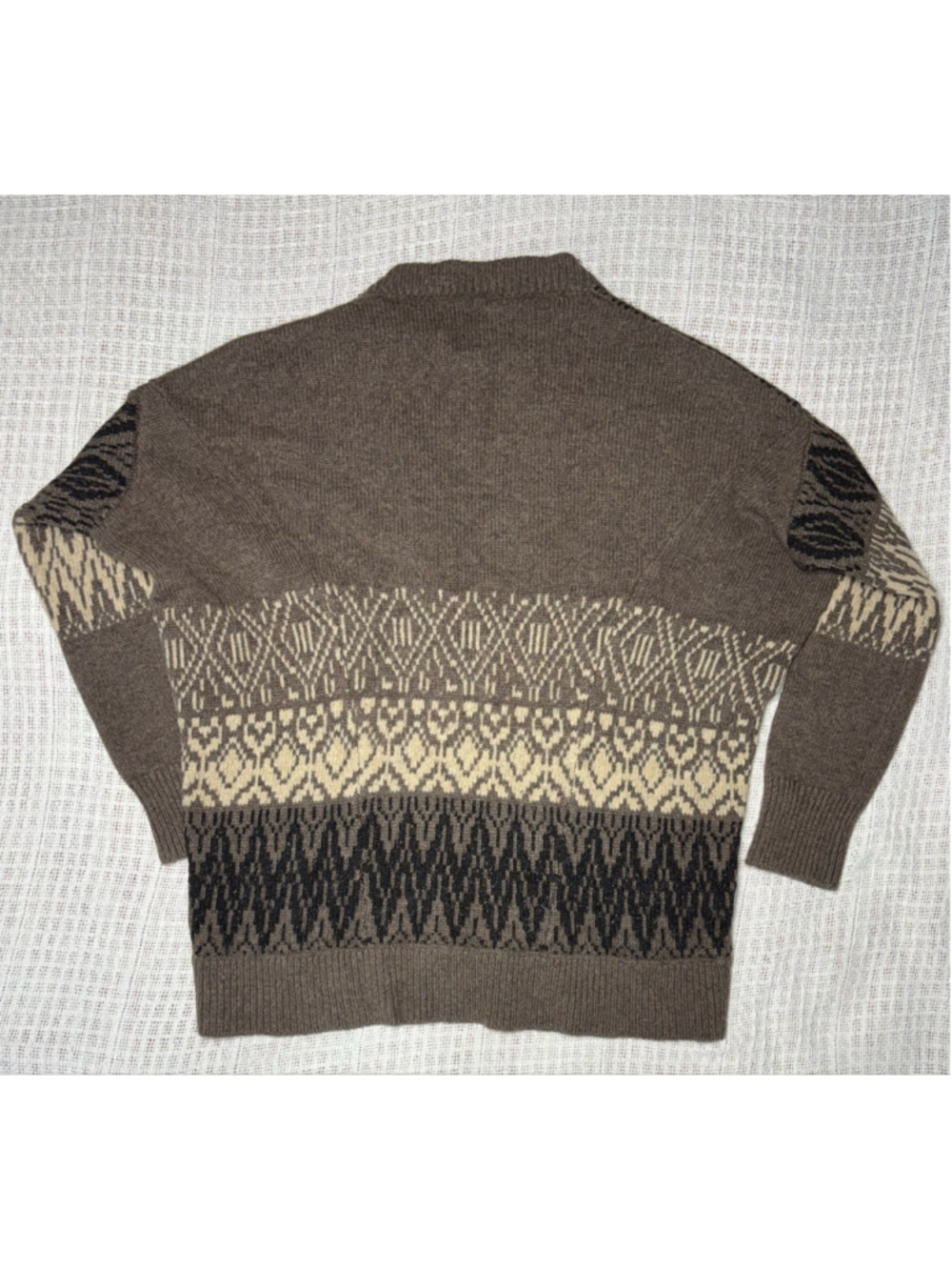 Vince Luxurious Cashmere Wool Alpaca Cardigan Black & Brown Size Large - Picture 3 of 8